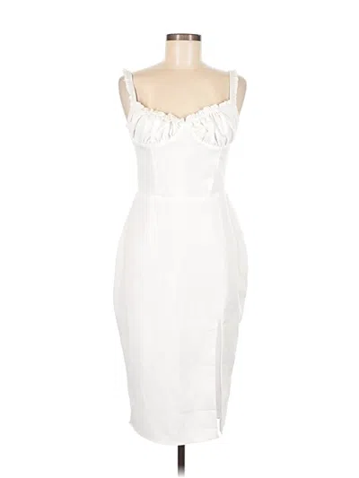 Pre-owned Assorted Brands Cocktail Dress In White