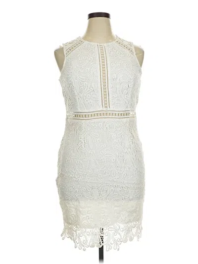 Pre-owned Assorted Brands Cocktail Dress In White