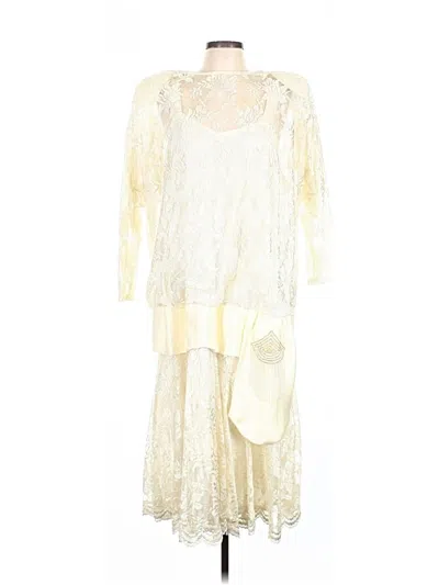 Pre-owned Assorted Brands Cocktail Dress In White