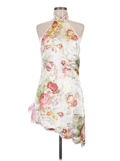 Pre-owned Assorted Brands Cocktail Dress In White