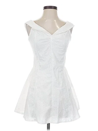 Pre-owned Assorted Brands Cocktail Dress In White
