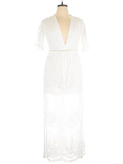 Pre-owned Assorted Brands Cocktail Dress In White