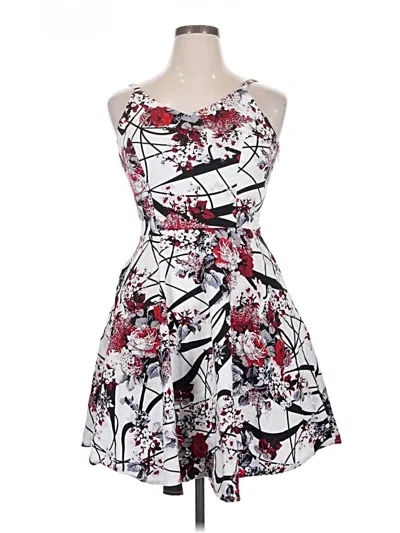 Pre-owned Assorted Brands Cocktail Dress In White
