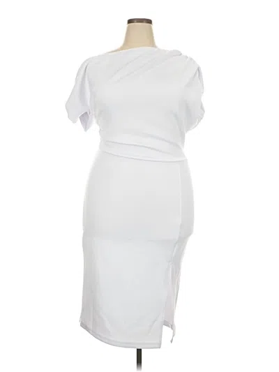 Pre-owned Assorted Brands Cocktail Dress In White