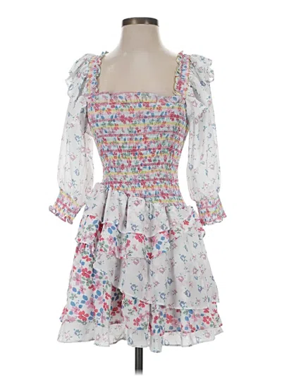 Pre-owned Assorted Brands Cocktail Dress In White