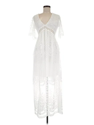 Pre-owned Assorted Brands Cocktail Dress In White