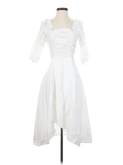 Pre-owned Assorted Brands Cocktail Dress In White