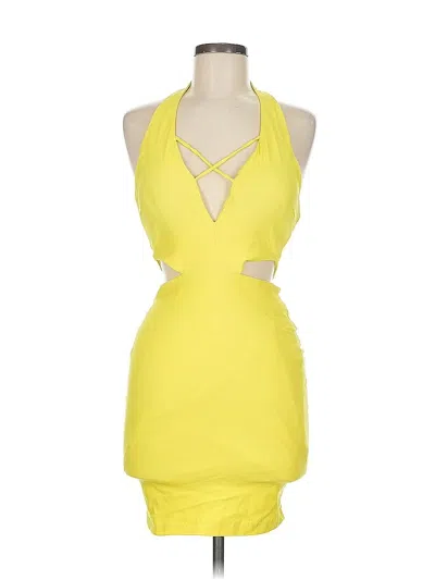 Pre-owned Assorted Brands Cocktail Dress In Yellow