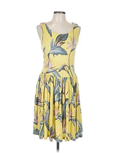 Pre-owned Assorted Brands Cocktail Dress In Yellow