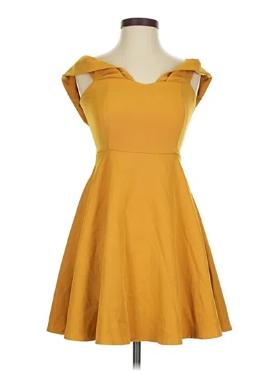 Pre-owned Assorted Brands Cocktail Dress In Yellow