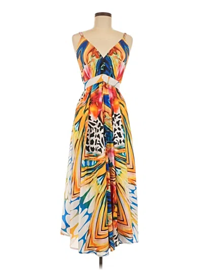 Pre-owned Assorted Brands Cocktail Dress In Yellow