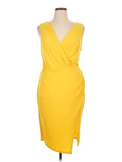 Pre-owned Assorted Brands Cocktail Dress In Yellow
