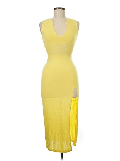 Pre-owned Assorted Brands Cocktail Dress In Yellow