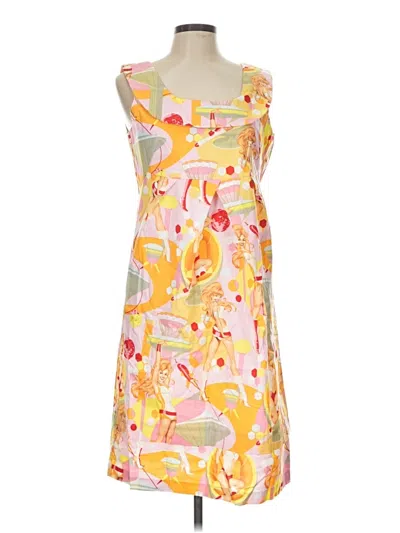 Pre-owned Assorted Brands Cocktail Dress In Yellow