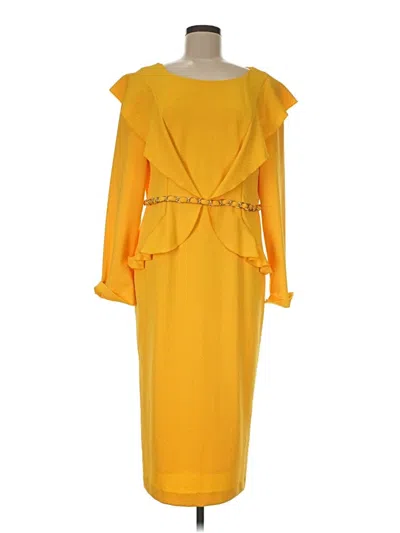 Pre-owned Assorted Brands Cocktail Dress In Yellow