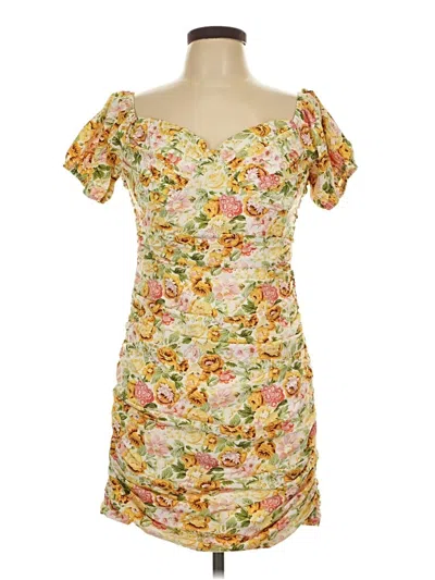 Pre-owned Assorted Brands Cocktail Dress In Yellow