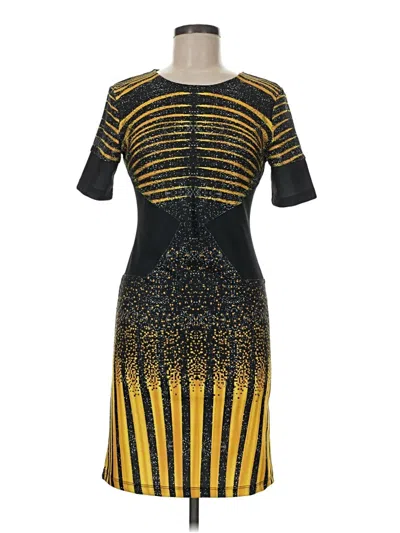 Pre-owned Assorted Brands Cocktail Dress In Yellow