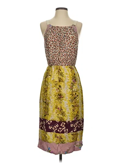 Pre-owned Assorted Brands Cocktail Dress In Yellow