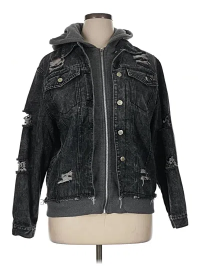 Pre-owned Assorted Brands Denim Jacket In Black
