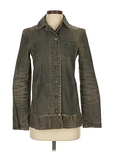 Pre-owned Assorted Brands Denim Jacket In Brown