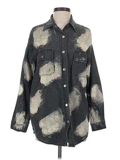 Pre-owned Assorted Brands Denim Jacket In Gray