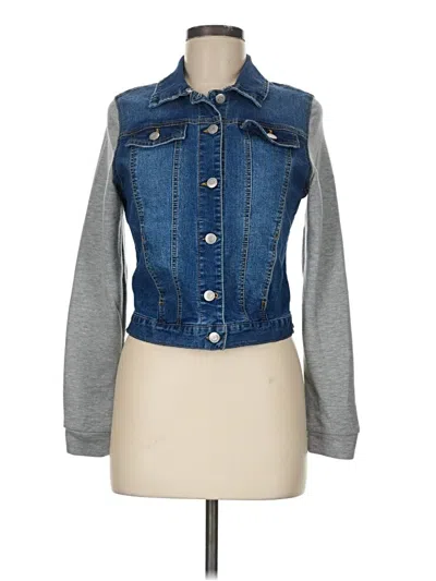 Pre-owned Assorted Brands Denim Jacket In Gray