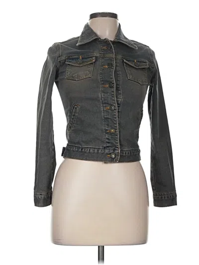 Pre-owned Assorted Brands Denim Jacket In Gray