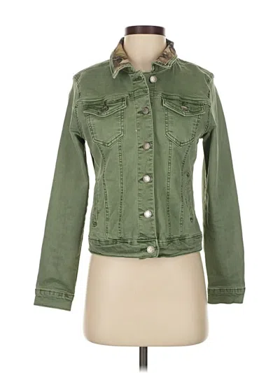 Pre-owned Assorted Brands Denim Jacket In Green