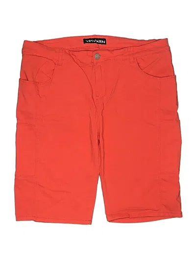 Pre-owned Assorted Brands Denim Shorts In Orange