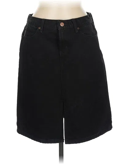 Pre-owned Assorted Brands Denim Skirt In Black