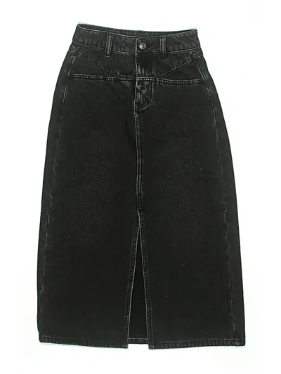 Pre-owned Assorted Brands Denim Skirt In Black
