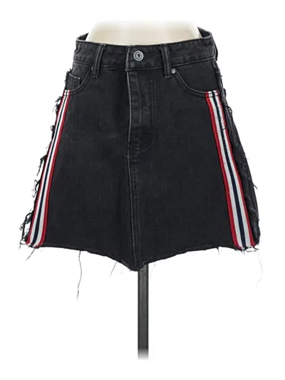 Pre-owned Assorted Brands Denim Skirt In Black