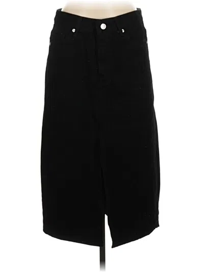 Pre-owned Assorted Brands Denim Skirt In Black