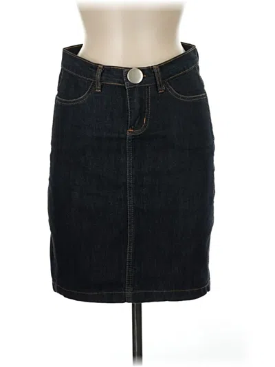 Pre-owned Assorted Brands Denim Skirt In Black