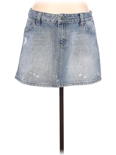 Pre-owned Assorted Brands Denim Skirt In Blue