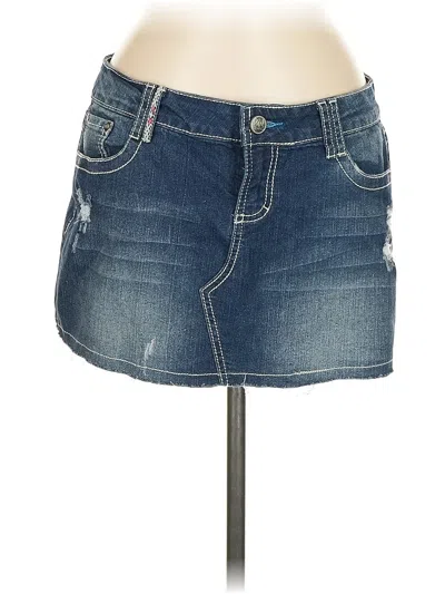 Pre-owned Assorted Brands Denim Skirt In Blue