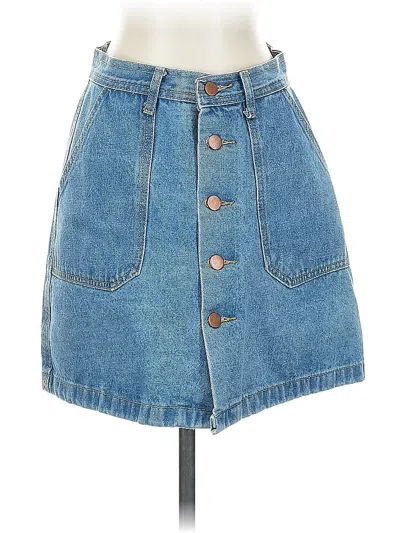 Pre-owned Assorted Brands Denim Skirt In Blue