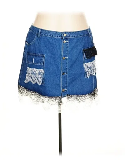 Assorted Brands Denim Skirt In Blue