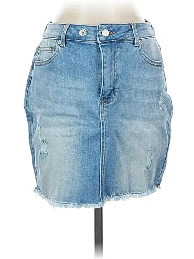 Pre-owned Assorted Brands Denim Skirt In Blue
