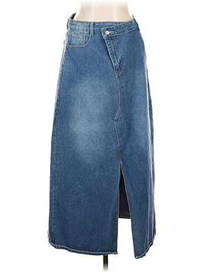 Pre-owned Assorted Brands Denim Skirt In Blue
