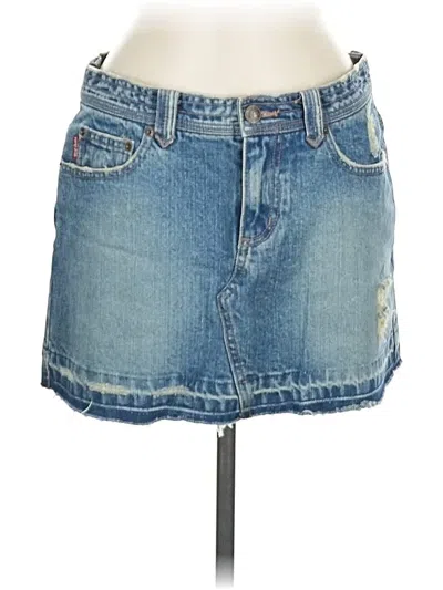 Pre-owned Assorted Brands Denim Skirt In Blue