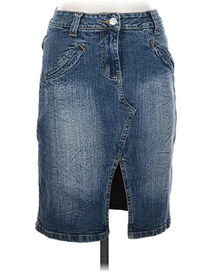Pre-owned Assorted Brands Denim Skirt In Blue