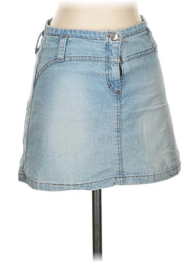 Pre-owned Assorted Brands Denim Skirt In Blue