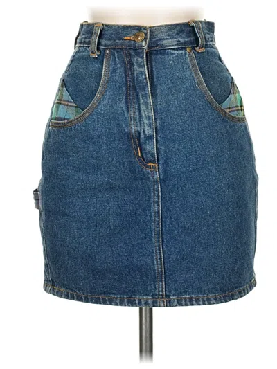 Pre-owned Assorted Brands Denim Skirt In Blue