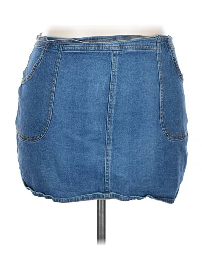 Pre-owned Assorted Brands Denim Skirt In Blue