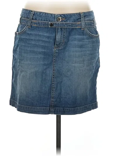 Pre-owned Assorted Brands Denim Skirt In Blue