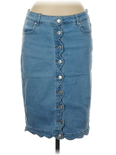 Pre-owned Assorted Brands Denim Skirt In Blue