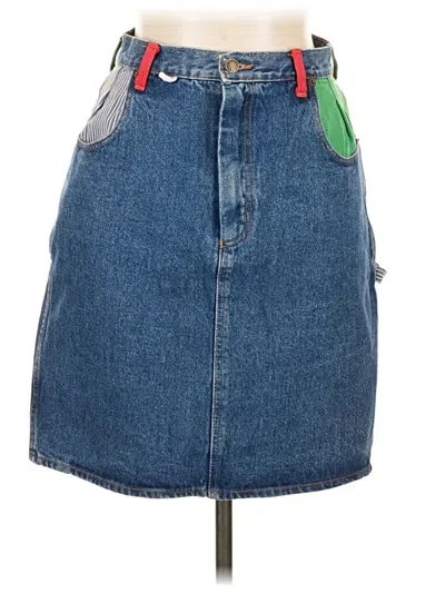 Pre-owned Assorted Brands Denim Skirt In Blue