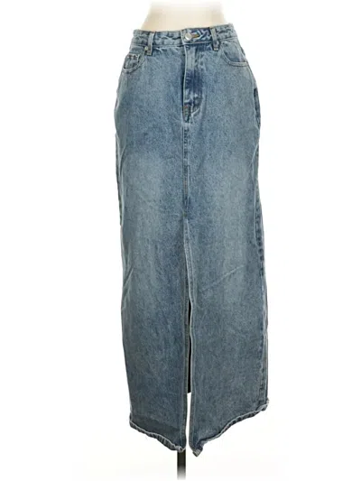 Pre-owned Assorted Brands Denim Skirt In Blue