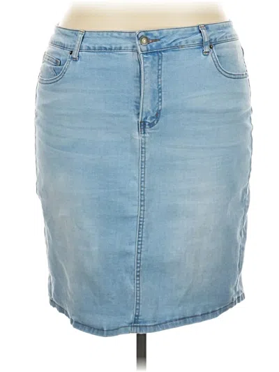 Pre-owned Assorted Brands Denim Skirt In Blue